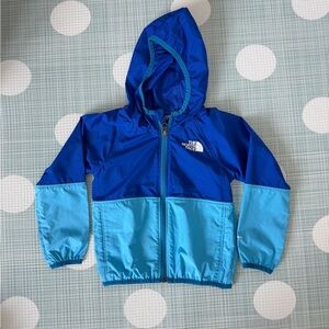 The North Face one layer Kids' Blue Hooded Wind Jacket